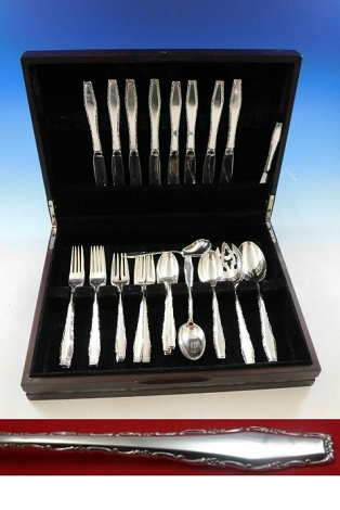 Rapallo by Lunt Sterling Silver Flatware Service for 8 Set 45 pieces Vintage